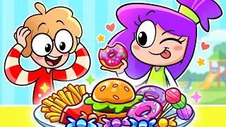 Thumbnail: Viv’s Burger Trouble! 🍔 Don’t Eat Too Much | Viv and Denny Stories