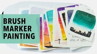 Thumbnail: Ombre Watercolor Effect with Brush Pens - Easy Art Projects