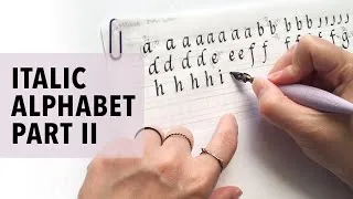 Thumbnail: Italic Calligraphy - Alphabet Demo Part II - Broad Edge Pen Calligraphy Tutorial