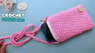 Thumbnail: Step by step Crochet Phone Bag with Zipper | Vivi Berry Crochet