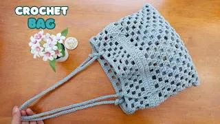 Thumbnail: Step by Step Crochet Shoulder Bag | Easy Crochet Mesh Bag | Vivi Berry Crochet