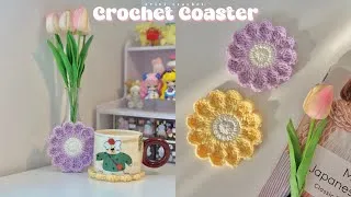 Thumbnail: How to Crochet a Coaster | Simple Flower Coaster🌼