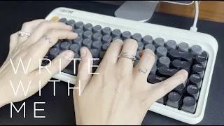 Thumbnail: Write with me 🌵 |  30 minutes ASMR typing (no talking, no music)