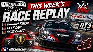 Thumbnail: INSANE Last-Lap Battle for the Podium! | Porsche 911 GT3 at Winton | iRacing Race Replay