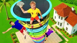 Thumbnail: NGƯỜI CUỐI CÙNG RỜI KHỎI THÁP NHẢY TRAMPOLINE SẼ THẮNG 10.000 ĐÔ LA!