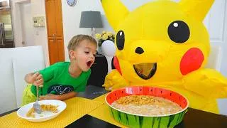 Thumbnail: Vlad and Niki children morning routine story with Huge Toy