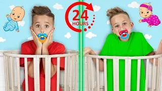 Thumbnail: Vlad and Niki 24 Hours Baby Challenge and Other Fun Challenges for kids