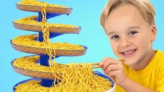 Thumbnail: Niños preparan fideos somen arcoíris para el tío: Aventuras en equipo
