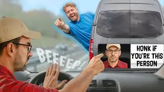 Thumbnail: Putting peoples Faces on Bumper Stickers & Driving in Front of Them