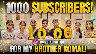 Thumbnail: 1000 subscribers celebration video II how to get 1000 subscribers on youtube @vlogerkomalrjn