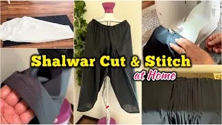 Thumbnail: Shalwar Cutting & Stitching at Home🪡Easy Step-by-Step Tailor Style Method✂️
