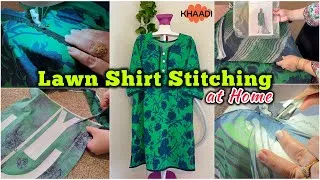 Thumbnail: How I stitch Lawn Shirt at Home🧵UK to Germany Sewing Journey👗Khaadi 2 piece Suit