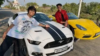 Thumbnail: New super car drive Mustang Gt 😮 #souravjoshivlogs @VlogsEditxyz 