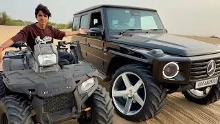 Thumbnail: Piyush Atv vs G wagon in desert place 😯 #souravjoshivlogs @VlogsEditxyz 