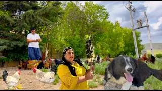 Thumbnail: 🔥 real village life in iran | Peaceful Village Life, Open Fire Cooking & Traditional Bread in Nature