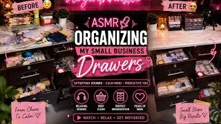 Thumbnail: No Talking ASMR | Organizing My Small Business Drawers & Workspace #organizingasmr #asmr #uae 