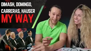 Thumbnail: Voice Teacher Couple react: My Way - Plácido Domingo, José Carreras, Dimash Qudaibergen, and HAUSER