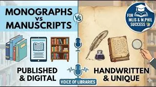 Thumbnail: Difference Between Monograph and Manuscript | Library Science Lecture