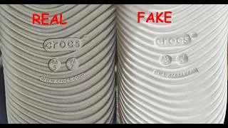 Thumbnail: Crocs clogs how to spot original. Real vs fake Crocs mellow recovery slippers clogs