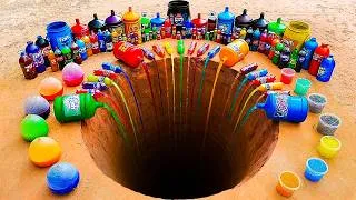 Thumbnail: Giant Underground 1500L Hole Experiment with Big Fanta, Mtn Dew, Pepsi, Coca Cola vs Mentos