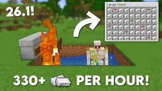 Thumbnail: Minecraft 26.1 Easy IRON Farm Tutorial - 330+ Per Hour