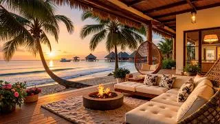 Thumbnail: Chill Bossa Nova At A Cozy Beach Resort At Sunset - Smooth Jazz And The Gentle Sound Of Ocean Waves