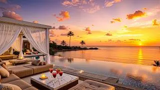 Thumbnail: Gentle Bossa Nova And A Relaxing Sunset Seascape - Peaceful Jazz And A Tropical Seaside Ambience