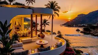 Thumbnail: Serene Seaside Resort At Golden Sunset - Smooth Bossa Nova Music And Gentle Jazz To Lift Your Mood