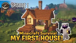 Thumbnail: Building My Starter House! | Minecraft Survival Series Ep. 1 #voxrumc #minecraft #10million 