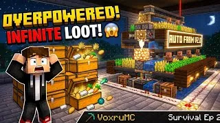 Thumbnail: I Made an Automatic Farm in Minecraft! 😱