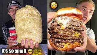 Thumbnail: mukbangers eating TINY baby portions 😉
