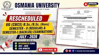 Thumbnail: Rescheduled of OU Exams July 2026