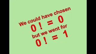Thumbnail: Why is 0! = 1 and not 0! = 0?