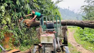 Thumbnail: Agricultural vehicle transporting wood. Country girl. Very happy to see you again.