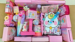 Thumbnail: BOX FULL OF UNICORN STATIONERY - Multifunctional Pencil Case, Lunch Box, Electric Sharpener, Toys