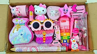 Thumbnail: Unboxing - Pink Stationery & Melody Stationery, Magic Pencil Box, Sharpener, Eraser, Pink toy