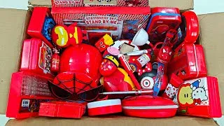 Thumbnail: Satisfying Red Stationery - Pencil Pouch, Pens, Sharpener, Coin Bank, School Supplies, red toy