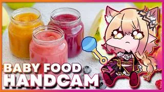 Thumbnail: HANDCAM: Taste Testing BABY FOOD?! 👶 [ Vylett Moonheart / #vtuber ]