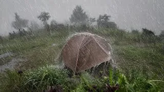 Thumbnail: AMAZING ‼️ The heaviest rainstorm – Solo Camping in Heavy Rain