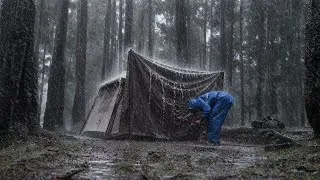 Thumbnail: CAMPING IN HEAVY RAIN | Camping in Heavy Rain All Night Long 🌧️ Relaxing Rain Sounds 4K