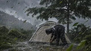 Thumbnail: Amazing‼️Heavy Rain for a Whole Day Non-Stop || Solo Camping in Non-Stop Heavy Rain