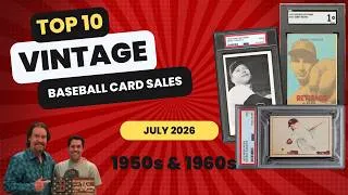 Thumbnail: Top 10 Vintage Baseball Card Sales On eBay From the 1950s and 1960s - July 2026