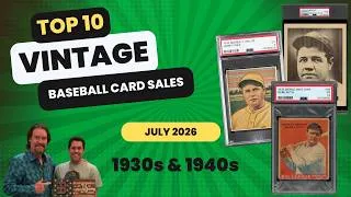 Thumbnail: Top 10 Vintage Baseball Card Sales On eBay From the 1930s and 1940s - July 2026