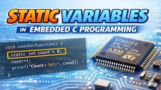 Thumbnail: Static Variables in Embedded C (Local vs Global) — STM32 Hands-On Demo