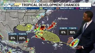 Thumbnail: Gulf low brings rain chances and localized flood concerns