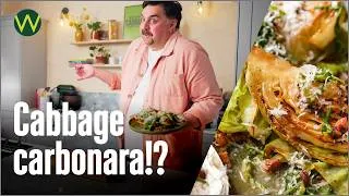 Thumbnail: Is it wrong to make carbonara with a cabbage!? | One-Pan recipes| Waitrose presents: Let's Cook