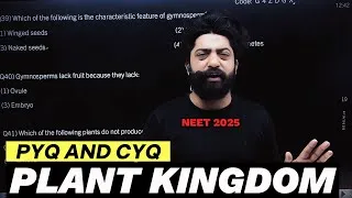 Thumbnail: CYQ=PYQs | PLANT KINGDOM | NEET 2025 | wajahid sir