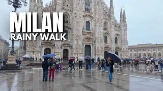 Thumbnail: MILAN, Italy 🇮🇹 Rainy Winter Walk in Duomo & City Streets | 4K Tour