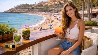 Thumbnail: Tenerife South Coast 🇮🇨 Walking from Playa de las Américas to Los Cristianos | 4K
