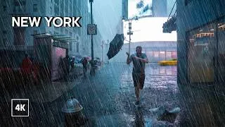 Thumbnail: New York Downpour, Walking in the Rain Manhattan, NYC